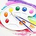 Tosnail 50 Pack Plastic Paint Tray Palettes with Ten-Well Thumb Holes for Kids or Students Paints on School Project, Art Class, Painting Party