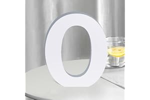 SETNDTS White Wooden Letters 6 Inch for Wall Decor,Large Unfinished Wood Letters for Home,Wooden Alphabet Letters for Crafts,Standing Garden Board or Room Name Signs DIY Carft (O)