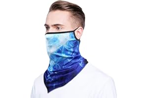 Arawell Face Bandana Neck Gaiter Mask with Ear Loops - Reusable Costume Balaclava Cover