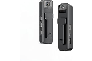 AILIBOTE 1080P Spy Camera Hidden Camera with 180° Swivel Lens, Small Portable Wearable Hidden Camera with Clip and Night Vision for Sports, Pets, Home Office, Cycling, Work Recording (No WiFi Required).