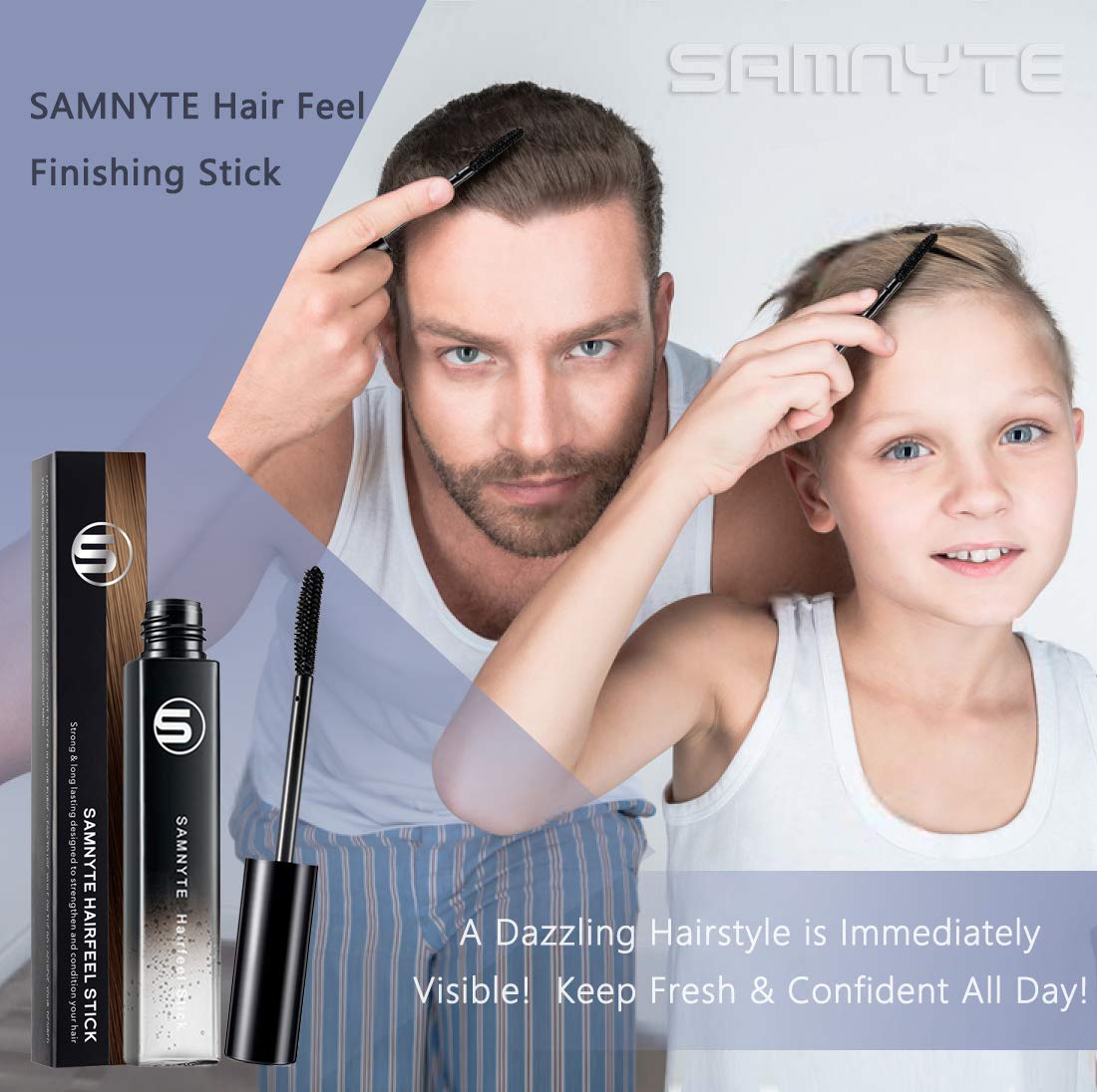 Hair Finishing Stick, 2Pack ×18ML Fly away Hair Tamer Stick Lasting Shaping Cream, Broken Hairs Finishing Feel Gel Moisturizing Not Greasy, Hair Moment Flash Stick Hairsilk Hair Styling Fixing Wax : Beauty