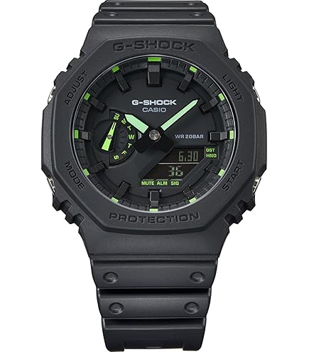 Amazon.com: Casio GA-2100-1A4ER G-Shock Neon Accent Quartz Watch