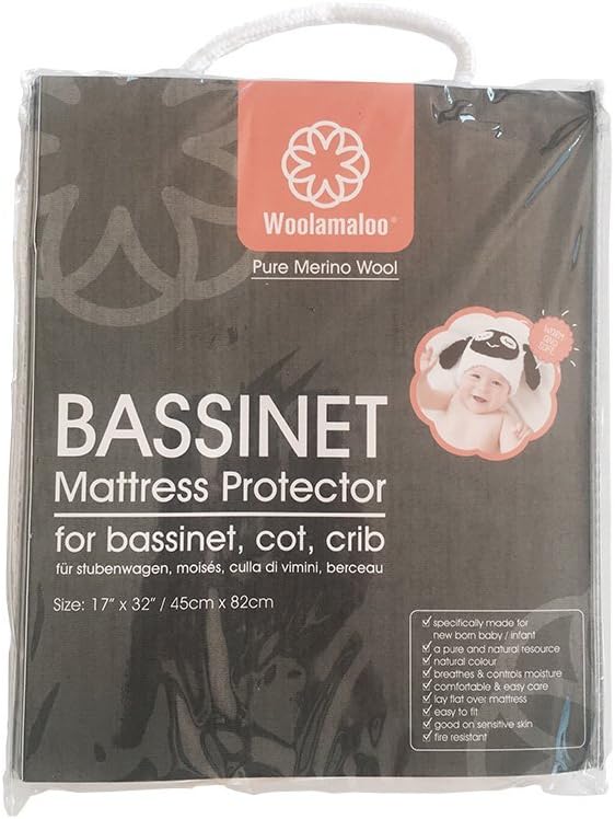 Bassinet Natural Organic Mattress Protector for Babies Infants 17x32" / 45x82 cm