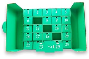 ACHARD Empty 25 Days Advent Calendar To EID Ramadan Fill Yourself Gift Packaging Box (green)