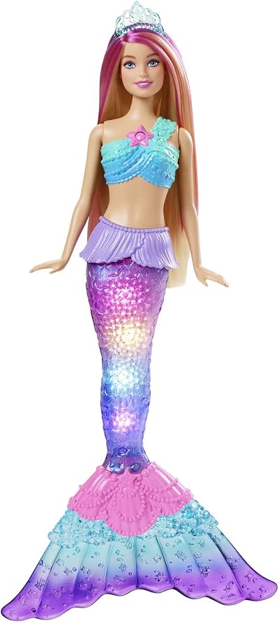 Barbie Mermaid Dreamtopia Twinkle Lights Doll Water-Activated Tail