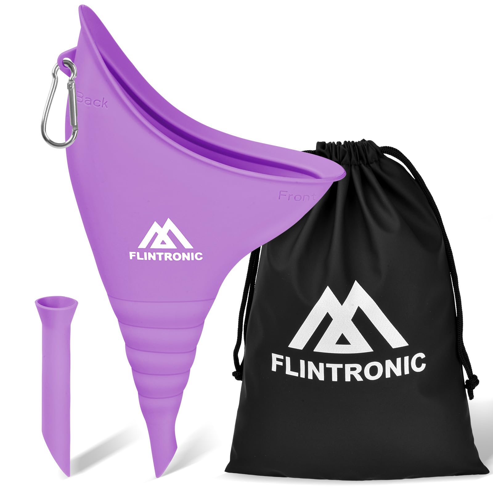 flintronic Female Urination Device, Reusable Silicone Female Urinal, Women Stand to Pee Device, for Outdoor Activities, Camping, and Travel
