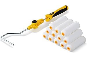 Voomey 4" Small Paint Roller,Foam Paint Roller,Paint Roller No Tray,4" Multi-Angle Extension Paint Roller Frame,Corner Paint 