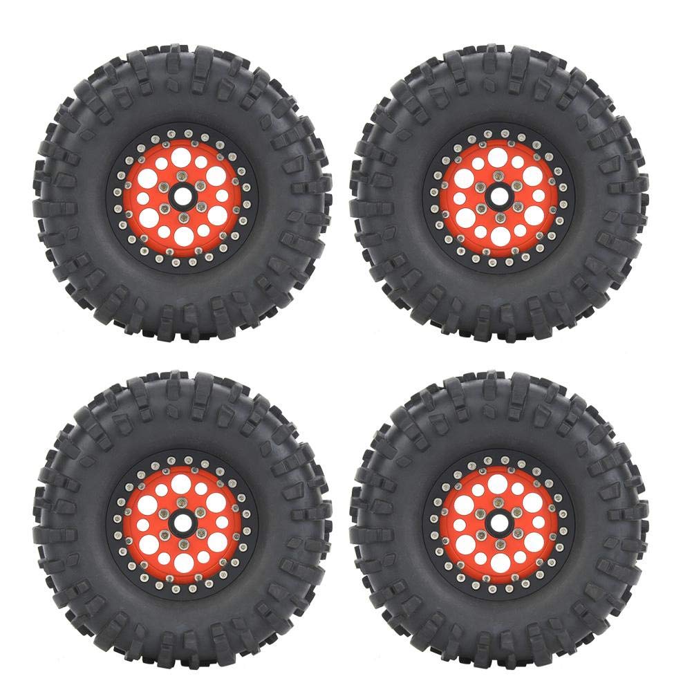 Ichiias Wheel Upgrade Parts High Grip RC Car Wheel Tire, RC Car Tire, High Strength for 1/10 RC Crawler Car RC Truck(128mm)