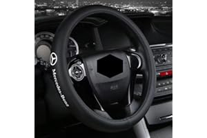 AINBEE fit Mercedes Benz Car Steering Wheel Cover, Non-Slip, Elastic, Steering Wheel Cover for Men and Women, Universal Fit 15 Inches Cars, Vehicles, SUVs