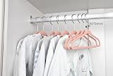 MangoKit 30 Pack Velvet Hangers 28cm Non-Slip Baby Space-Saving Pink view 2