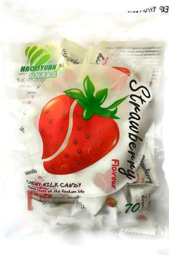 Chewy Milk Candy Strawberry Flavor(2.47 Oz) X 3