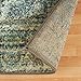 SUPERIOR Indoor Area Rug with Jute Backing, Soft Vintage Floor Decor for Hallway, Entryway, Living/Dining Room, Kitchen, Bedroom, Office, Moroccan Aesthetic, Salford Collection - 2ft x 3ft, Blue-beige