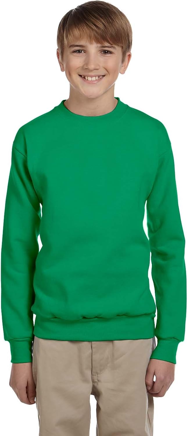 Hanes Boys ComfortBlend EcoSmart Crewneck Sweatshirt: Clothing