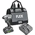 FLEX 24V Brushless Cordless 1/4-Inch Hex Compact Impact Driver Self-Tapping Screw Mode Kit with 2.5Ah Lithium Battery and 160W Fast Charger - FX1331-1A