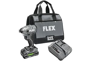 FLEX 24V Brushless Cordless 1/4-Inch Hex Compact Impact Driver Self-Tapping Screw Mode Kit with 2.5Ah Lithium Battery and 160W Fast Charger - FX1331-1A