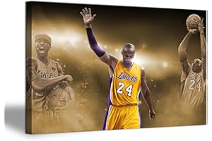 YASOJUN Kobe & Bryant Canvas Wall Art Framed - Mamba Mentality Canvas Posters Framed Painting Wall Decor Modern Artwork Home Decoration for Living Room Bedroom Man Kids Cave Gaming Room (Kobe 10,