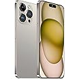 Unlocked Android Phone A15 PROMAX Android 13 Cell Phone with Dynamic Island 6GB+256GB 6800mAh,Fast Charging,HD Screen 48MP+108MP Camera Cell Phone with 5G Dual SIM Smart Phone (Natural Titanium)