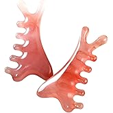 Mukete 4 in 1 Body Massager Scalp Comb Lymphatic Contour Facial Massage - Manual Relaxation Tool for Soothing Face Body Massage 2 Packs