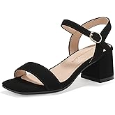 Hehainom Girls Heels Dress Shoes Square Toe Sandals Flower Girl Party Wedding Church Little Big Kid Shoes