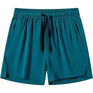 RODYETQQ Mens Shorts Casual Drawstring Elastic Waist Summer Short Pant Lightweight Quick Dry Workout Gym Baggy SweatShorts