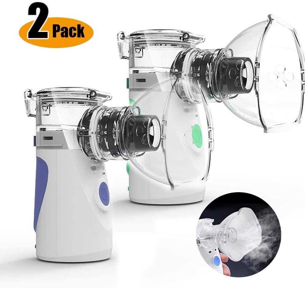 Yoruii Handheld Mini Atomizing Vaporiser Portable Steam Lightweight Cool Mist Humidifier Ideal for Travel or Home Daily Use Masks and Mouthpiece Included