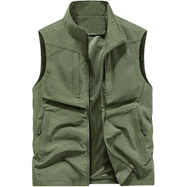 MeiLayM Heren Outdoor Vest Sneldrogend Vest Multi Pocket Utility Gilet Outdoor Vissen Gilet Casual Ademend Vest Lichtgewicht Vesten Camping Jacht Vest Mouwloze Jassen Tops, Zwart, L