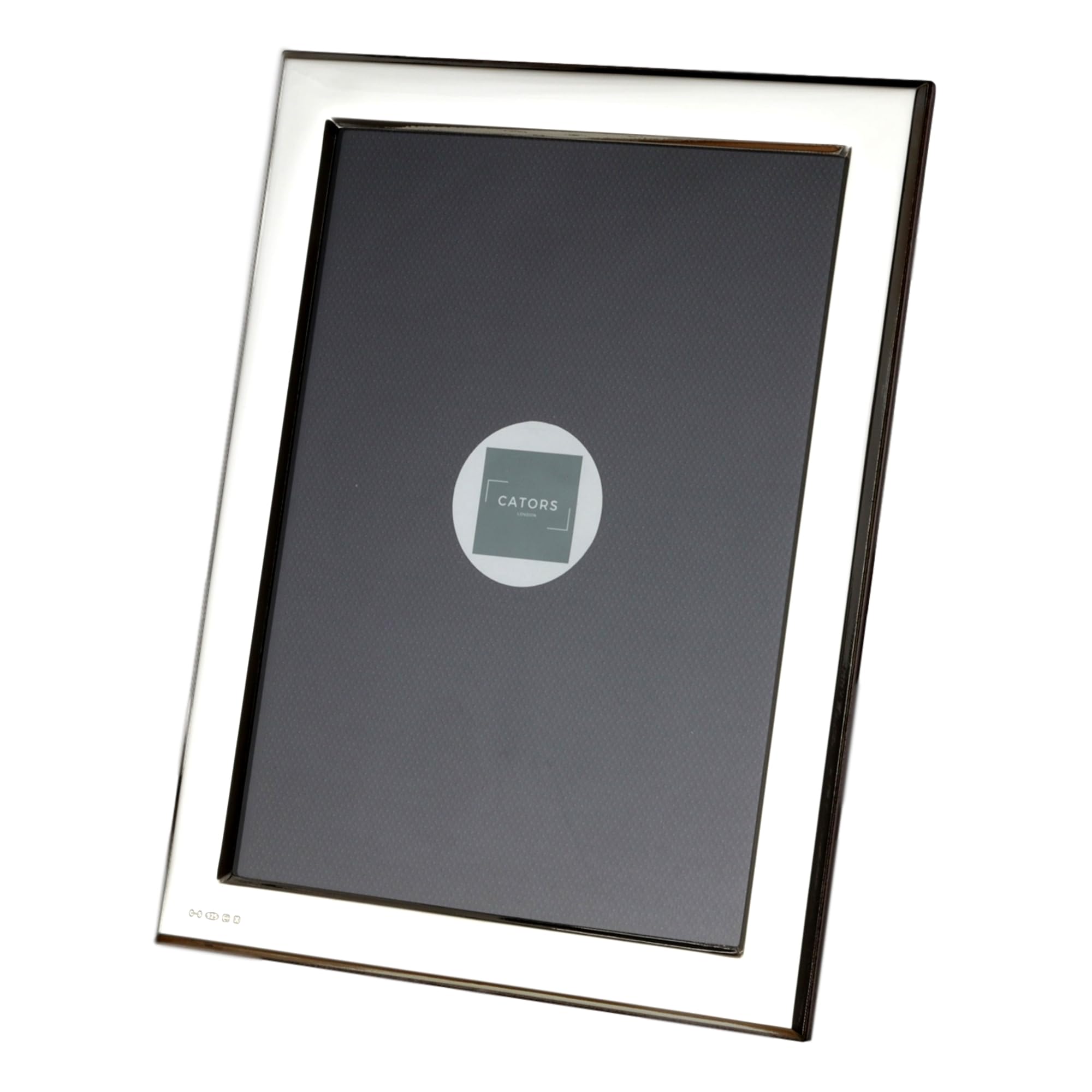 CATORS Hallmarked Sterling Silver Photo Frame 7" x 5" (18cm x 13cm) - 7 x 5 Picture Frame with Wooden Back Perfect for Engraving. Luxury 7x5 Photo Frames Fully Hallmarked for .925 Sterling Silver.