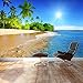wall26 - Tropical Beach Shore Vacation - Canvas Art Wall Mural Decor - 100