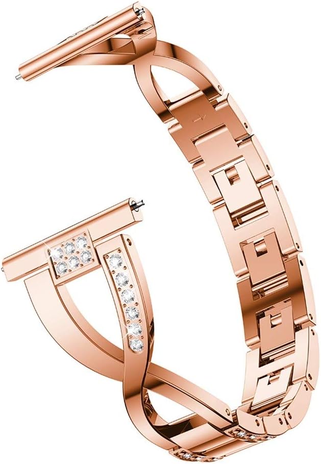 Correa Compatible con Xiaomi Huami Amazfit GTS ,riou Correa de Reloj de Metal Brillante con Correa de Reloj de Repuesto Compatible con XIAOMI Huami ...
