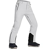 Pioneer Camp Men's Snow Ski Pants Waterproof Insulated Fleece Lined Softshell Snowboard Outdoor Hiking with Zipper Bottom Leg