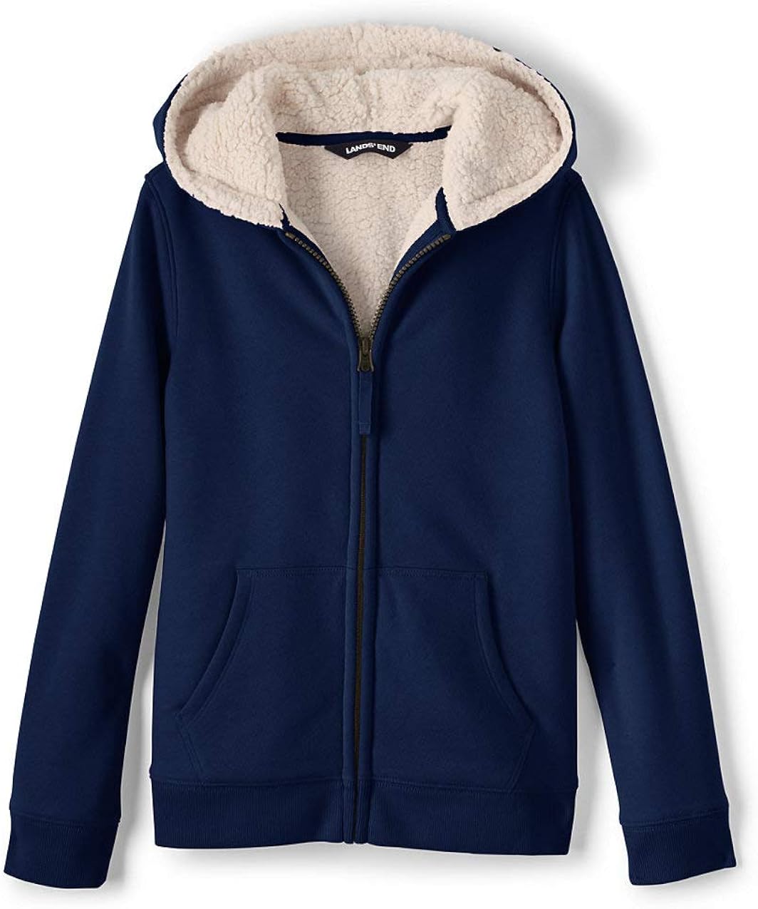 Lands' End Kids Sherpa Lined Zip Hoodie: Clothing