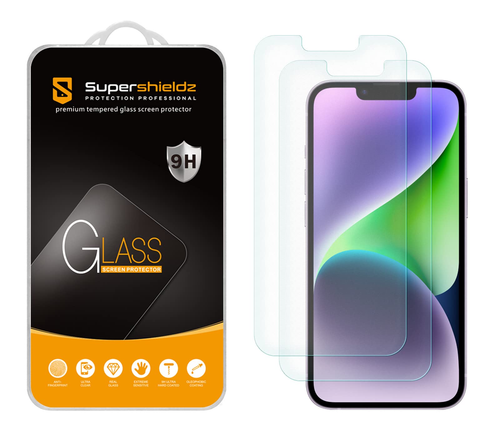 Supershieldz (2 Pack) Anti Glare (Matte) Screen Protector Designed for iPhone 17e, 16e, 14, 13, 13 Pro (6.1 inch) [Tempered Glass] Anti Fingerprint, Anti Scratch, Bubble Free