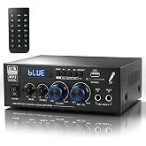 Bluetooth 5.0 Stereo Receivers,2 Channel 450W Home Amplifier | 450Wx2 Stereo Receiver with FM Radio,USB/SD/AUX Optical &amp; Coaxial Input for Passive Speakers and Active subwoofer