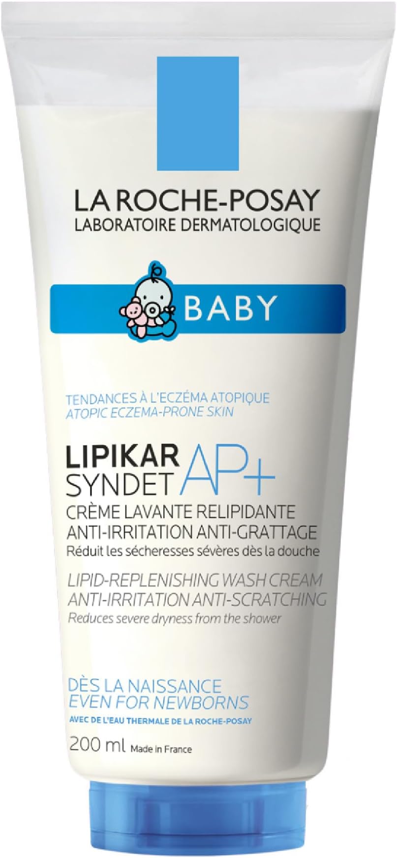 La Roche-Posay Baby Lipikar Syndet AP+ Body Wash 200ml Dry Itchy Skin