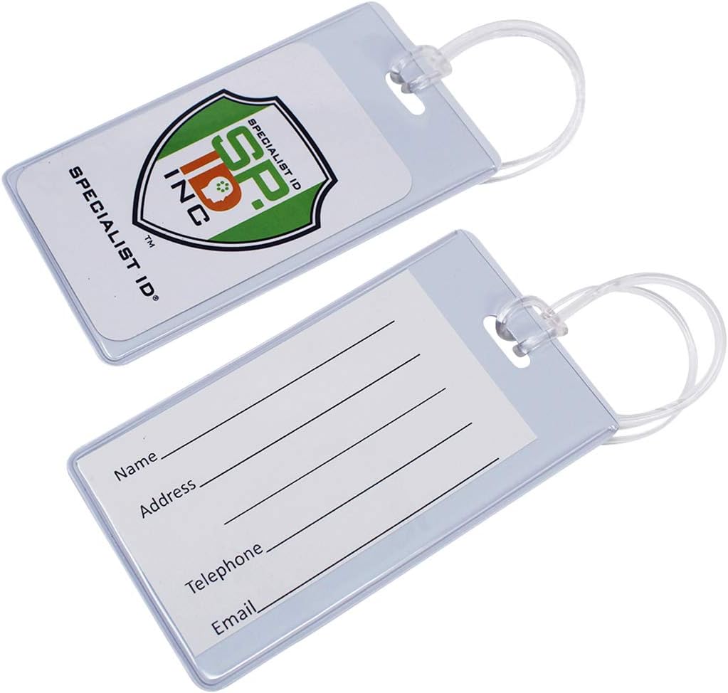 25 Pack Bright Backpack ID Luggage Tags for Student