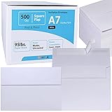 500 Pcs White A7 Invitation Envelopes 5 1/4 x 7 1/4