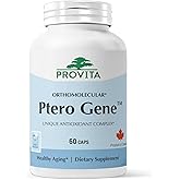 PROVITA Ptero Gene | Healthy Aging Supplement | Resveratrol, Pterostilbene, Quercetin, MCT Oil & BioPerine | Cellular Health, Longevity & Antioxidant Support | Vegan Nutraceutical | 60 Caps