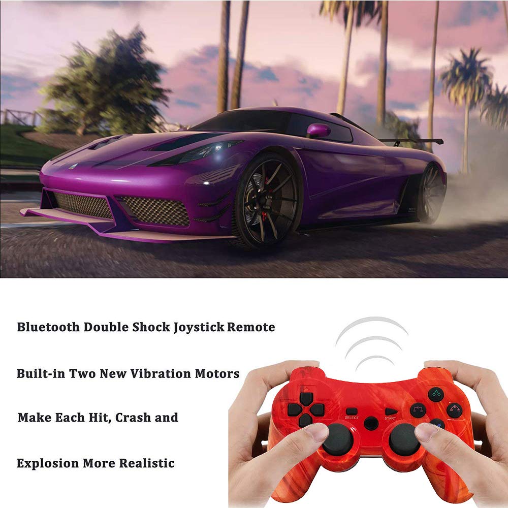 Bowei PS3 Controller Wireless Dual Shock 3 GamePad for Sony PlayStation 3 Joystick Game Mate Remote with Charging Cable