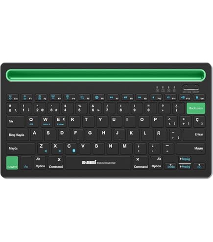 Teclado Inalámbrico Bluetooth Pañol Y Francés Azerty, Ruso Y Coreano Para IPad, Mac, PC, Tableta, Teléfono Móvil, Portátil Y Ratón Mini Con N - AliExprs 7