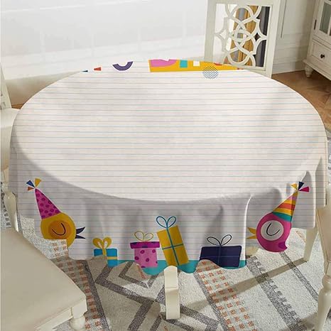 Amazon Scottdecor ダイニングテーブルクロス 子供用 誕生日 赤ちゃん フクロウ 鳥 パーティー カップケーキ カラフルな水玉模様の背景 多色 ダイニング テーブル装飾 50 X50 テーブルクロス オンライン通販