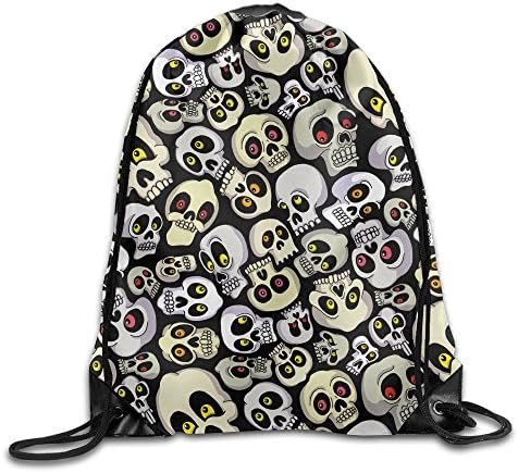 Scare Skull Pattern Cool Drawstring Travel Sports Backpack Gift