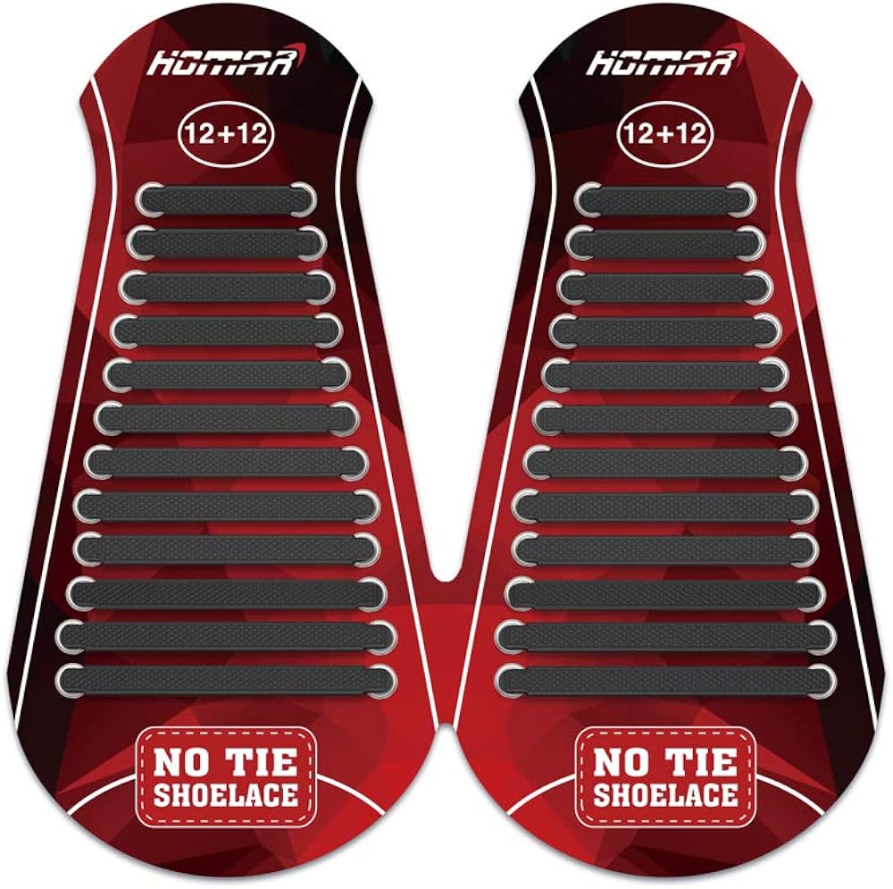 HOMAR No Tie Shoelaces for Kids Adults Stretch Elastic Tieless No Tie Shoe Laces: Clothing
