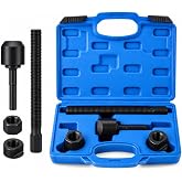 aremnry Dual Wheel Separator Tool Dually Wheel Separator for Stuck Hub Removal, Heavy Duty Wheel Separator Tool Hub Puller Fit for Truck Bus Van Trailer, One-Piece Pusher Ball Bearing Driven Kit