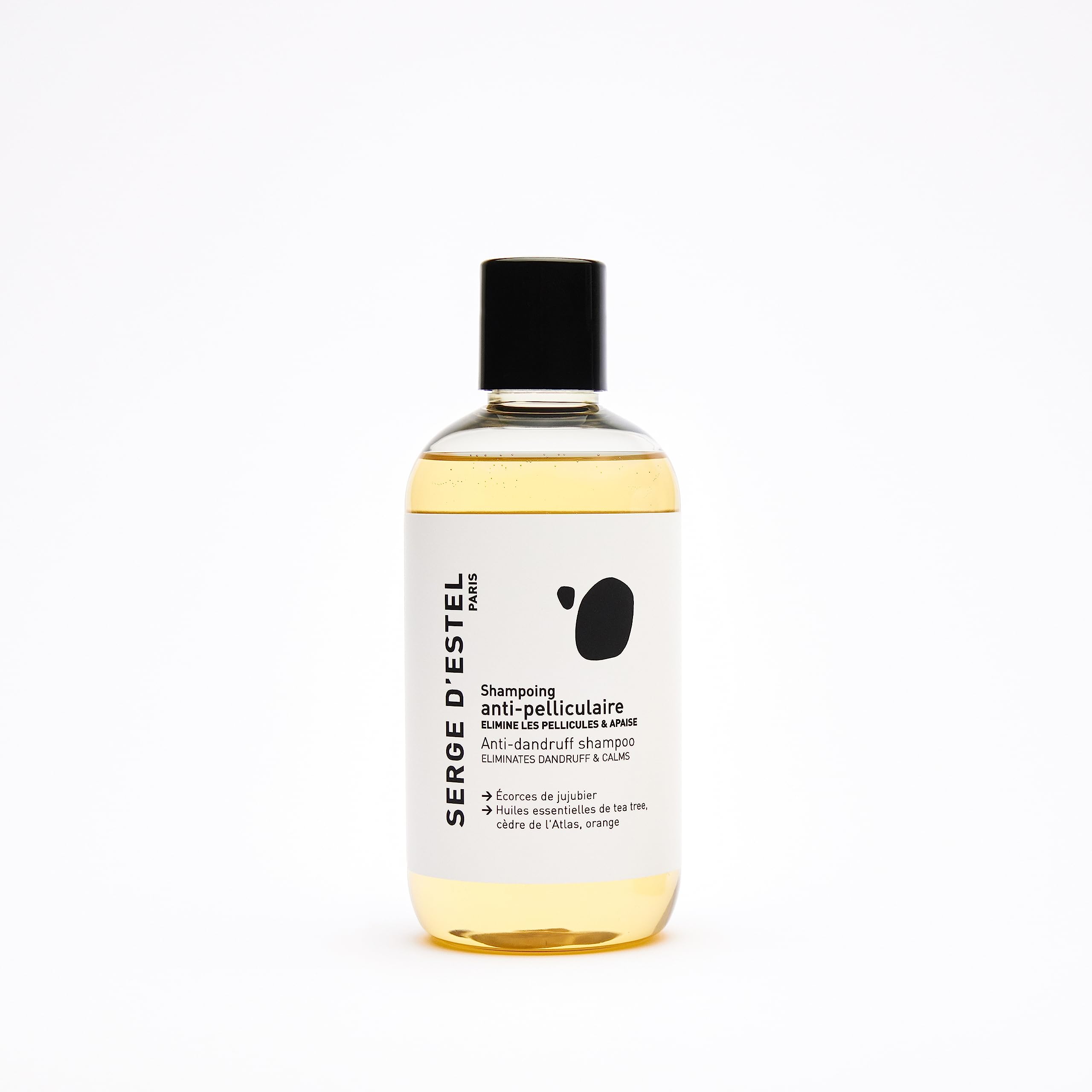 SERGE D'ESTEL PARIS Shampoo Anti-Dandruff Sulfate Free 250Ml Purifies Hair Scalp, Eliminate Dandruff and Appease Itching Shampoo 100% Vegan