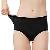 gyprprer Women's Merino Wool briefs High-waisted Underwear,Low-rise Soft Breathable Panties -Hiking & Outdoor Friendly