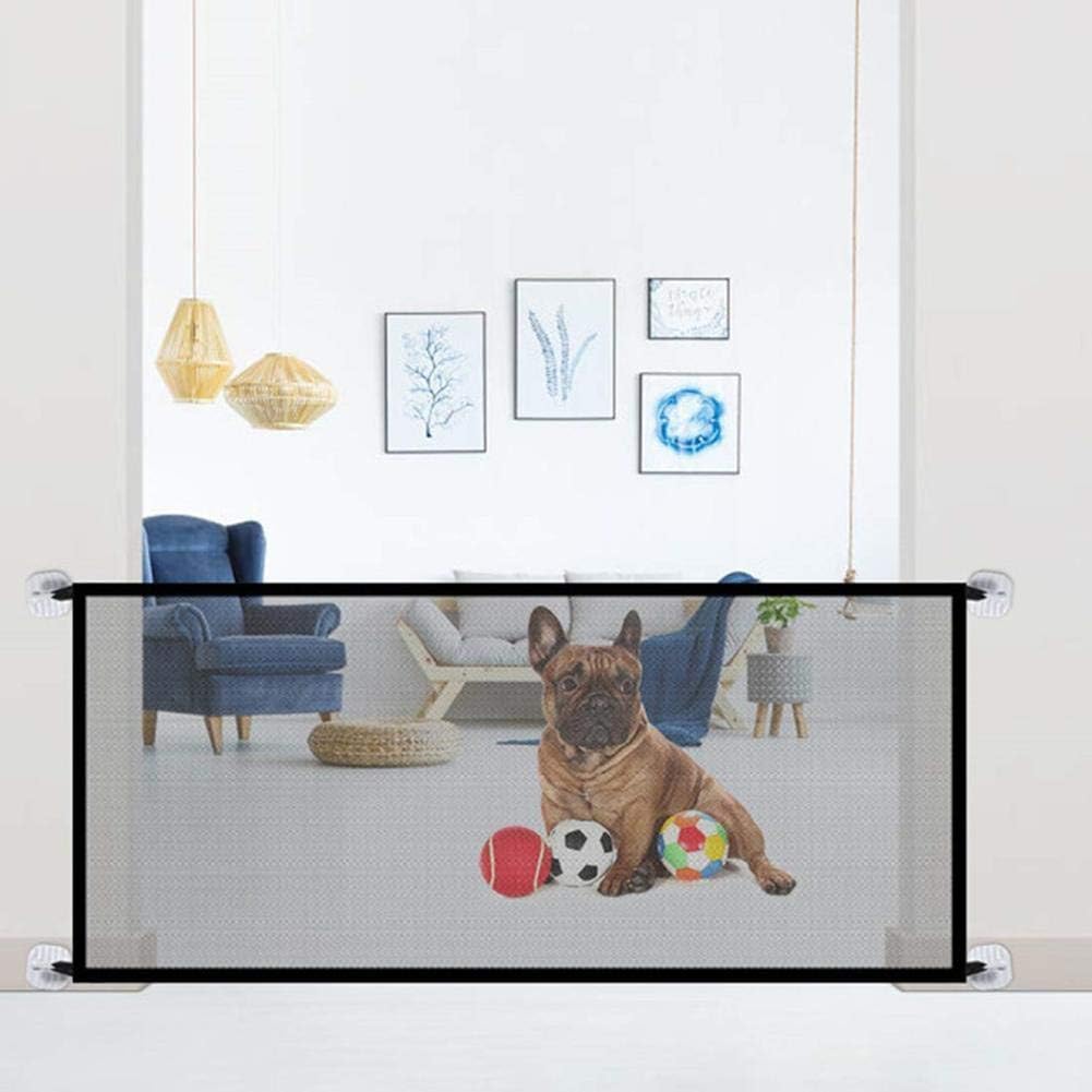 PIONIN Stair Gate Portable Folding Mesh Gate Safety Fence Barrier for Dogs Baby Away from Kitchen/Upstairs/Indoor 180 72CM