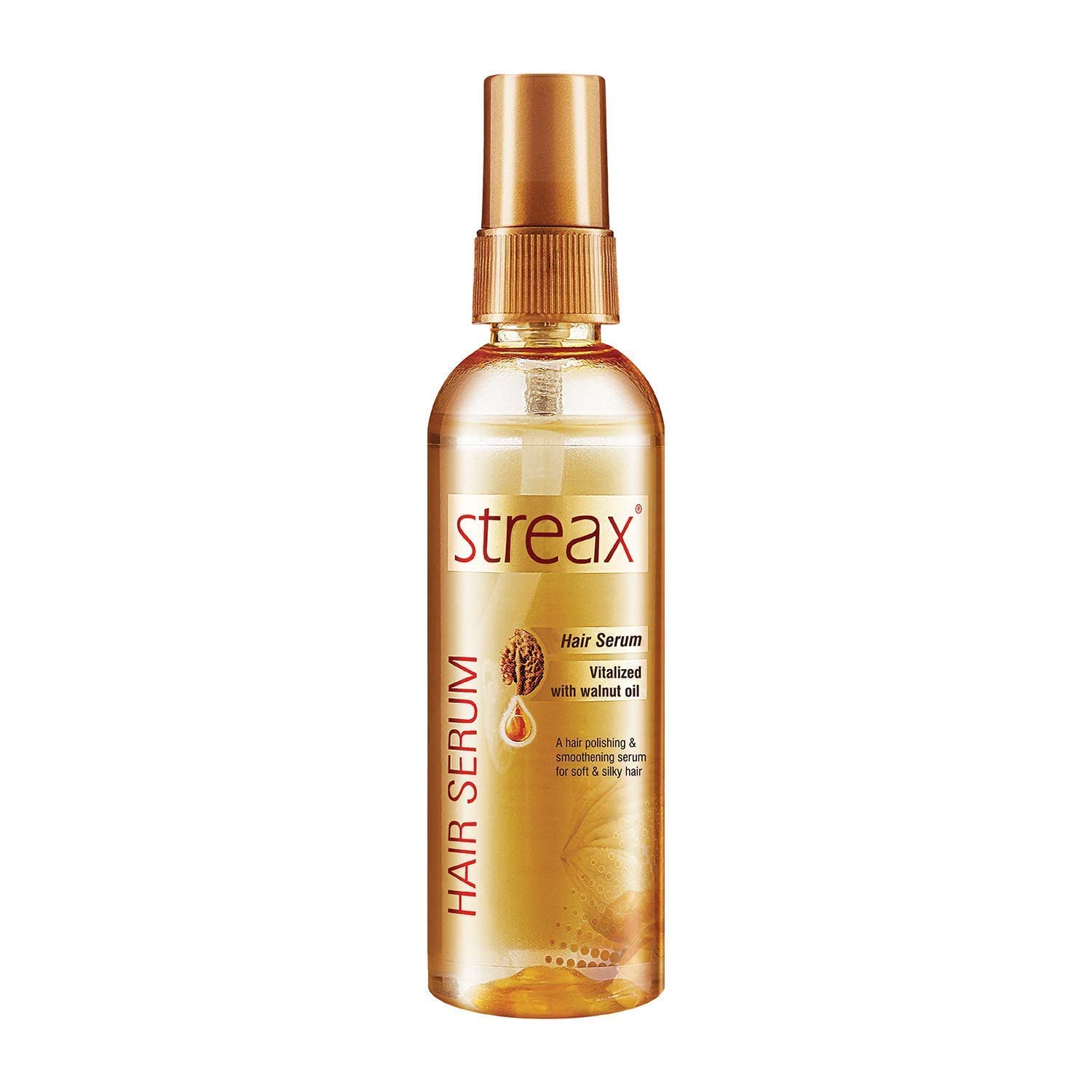 Streax Hair Serum Enriched with Walnut Oil Gives Frizz-free Satin Smooth Hair 100ml (3.5 Oz)