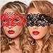 Sexy Babydoll Porn Lingerie Sexy Black/White/Red Hollow Lace Mask Erotic Costumes Women Sexy Lingerie Hot Cosplay Party Masks Style 1 Red