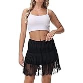 Vanrose Jan Womens Lace Shirt Extender See Through Lace Underskirts Layering Half Slip Clothing Accessories