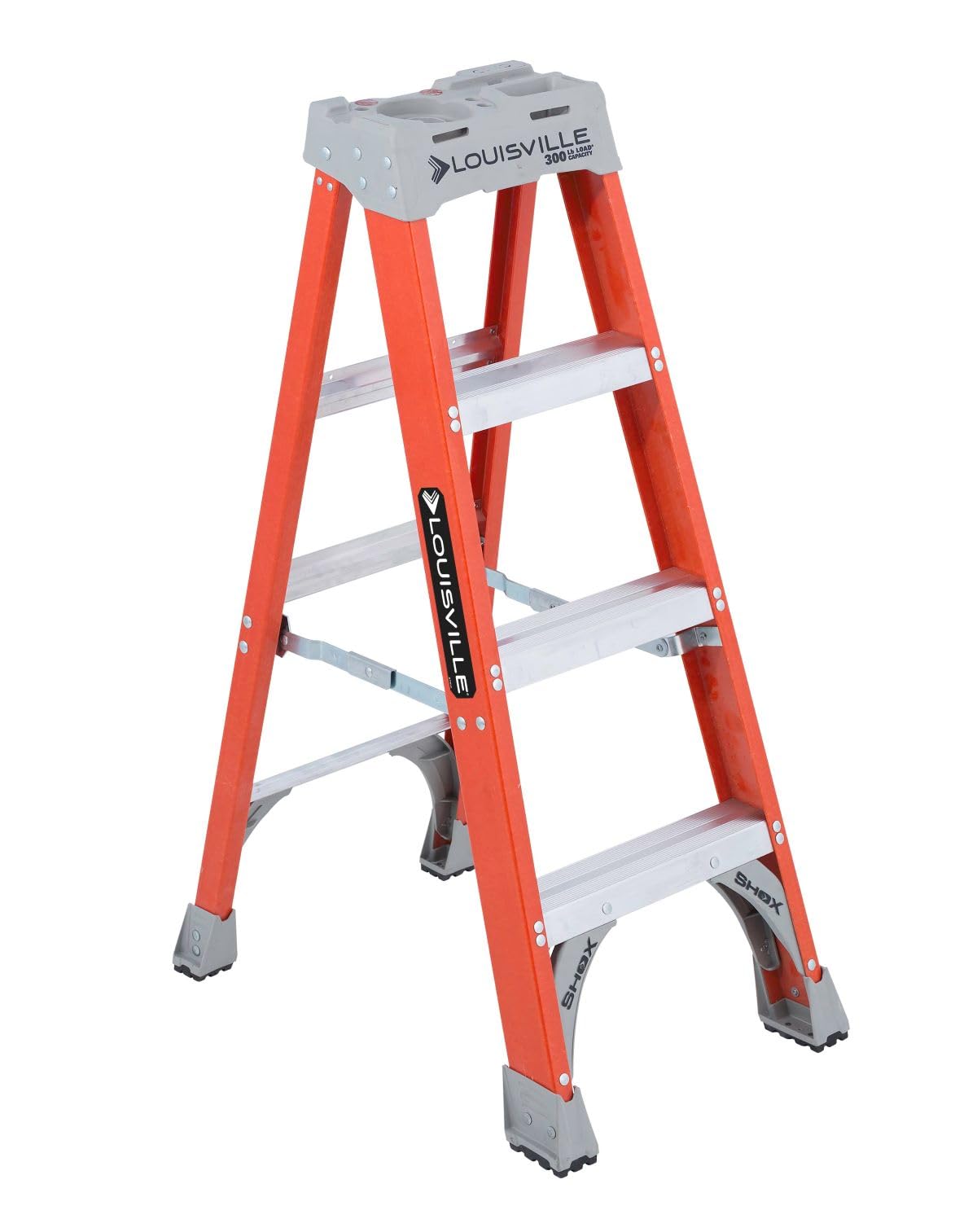 Photo 1 of Louisville Ladder 4-Foot Fiberglass Step Ladder, 300-Pound Load Capacity, Type IA, FS1504